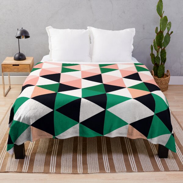 Item preview, Simple Modern Triangle Seamless Geometric Pattern, Pink Green designed and sold by MyArt23.