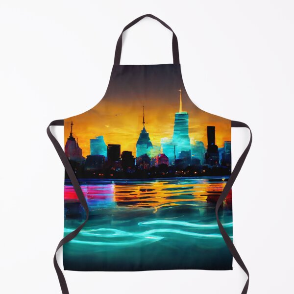 Item preview, Neon New York City Skyline With Neonlight Buildings / New York City Silhouette designed and sold by Unwind-Art-Work.