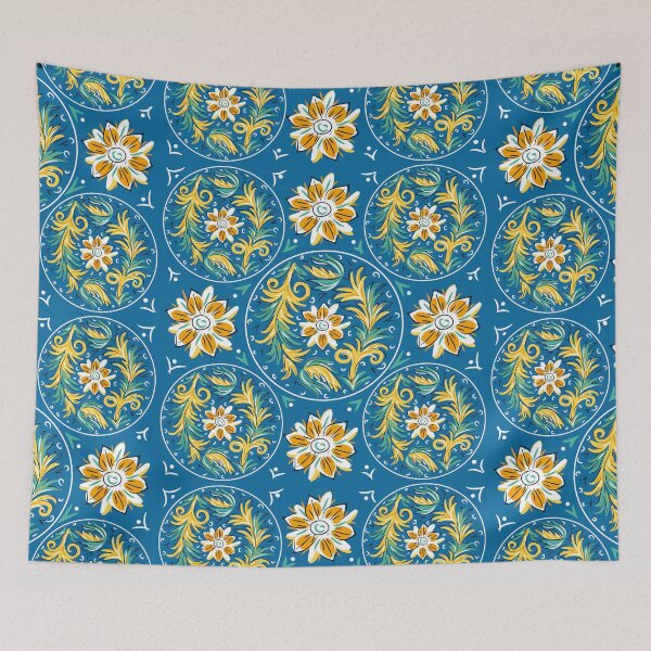 Item preview, Sicilian Tiling Blu designed and sold by PerlaDesignArt.