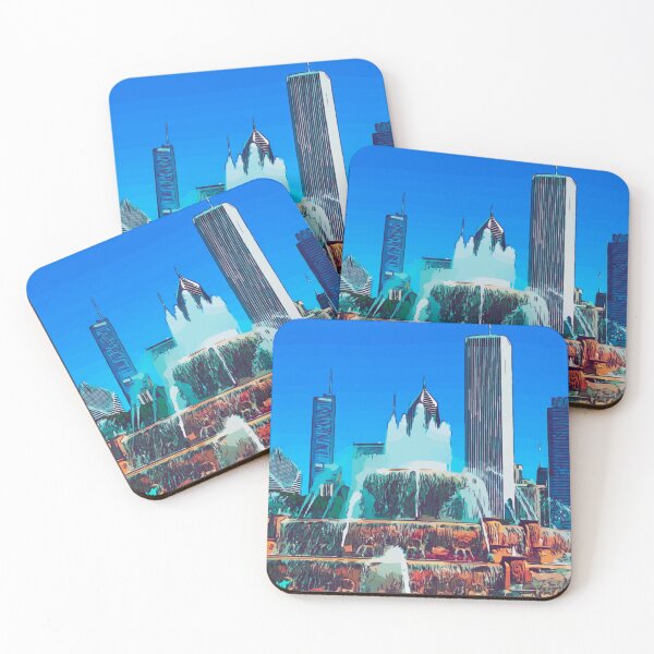 Item preview, Buckingham Fountain Chicago Illinois Color Noir designed and sold by HeatherAP.