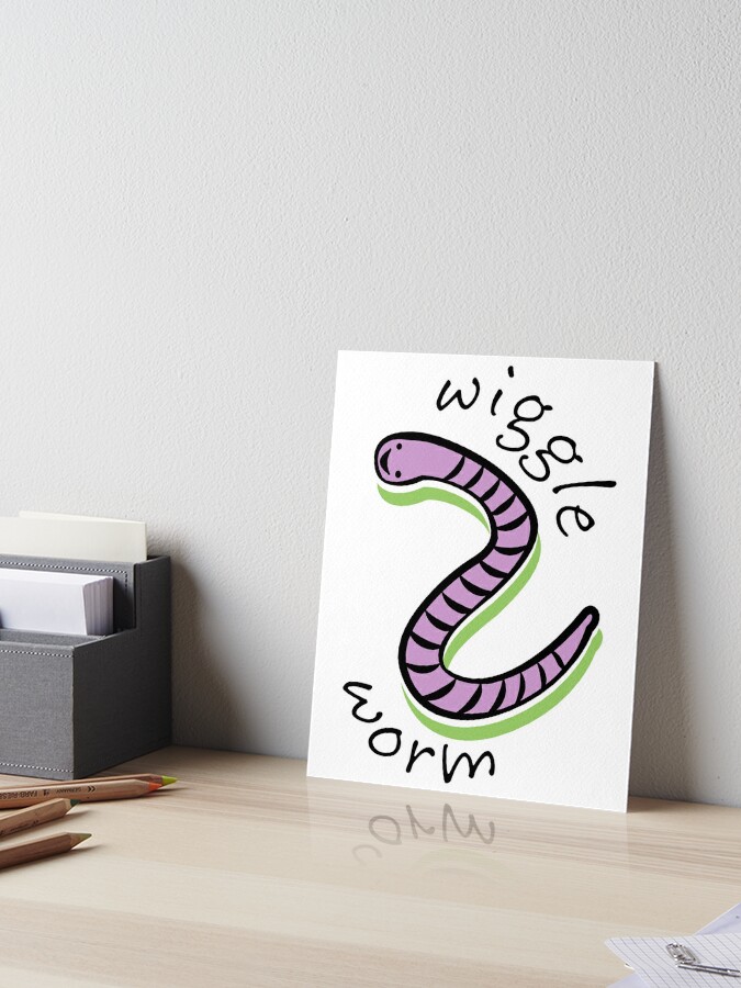 Cute Animal Wiggle Worm | Art Board Print