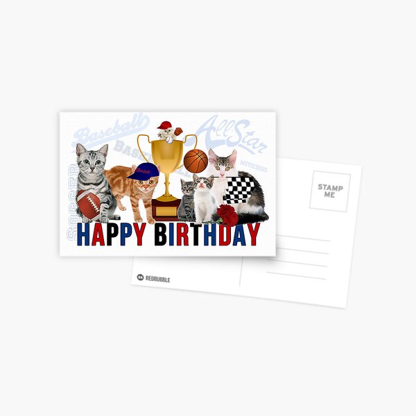 Carte postale Cartedart JOYEUX ANNIVERSAIRE CHAT envoi rapide pas cher