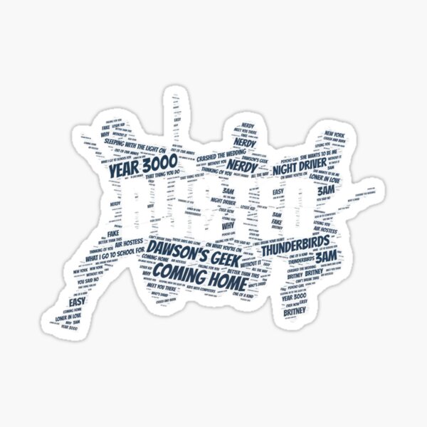 Busted word art Sticker