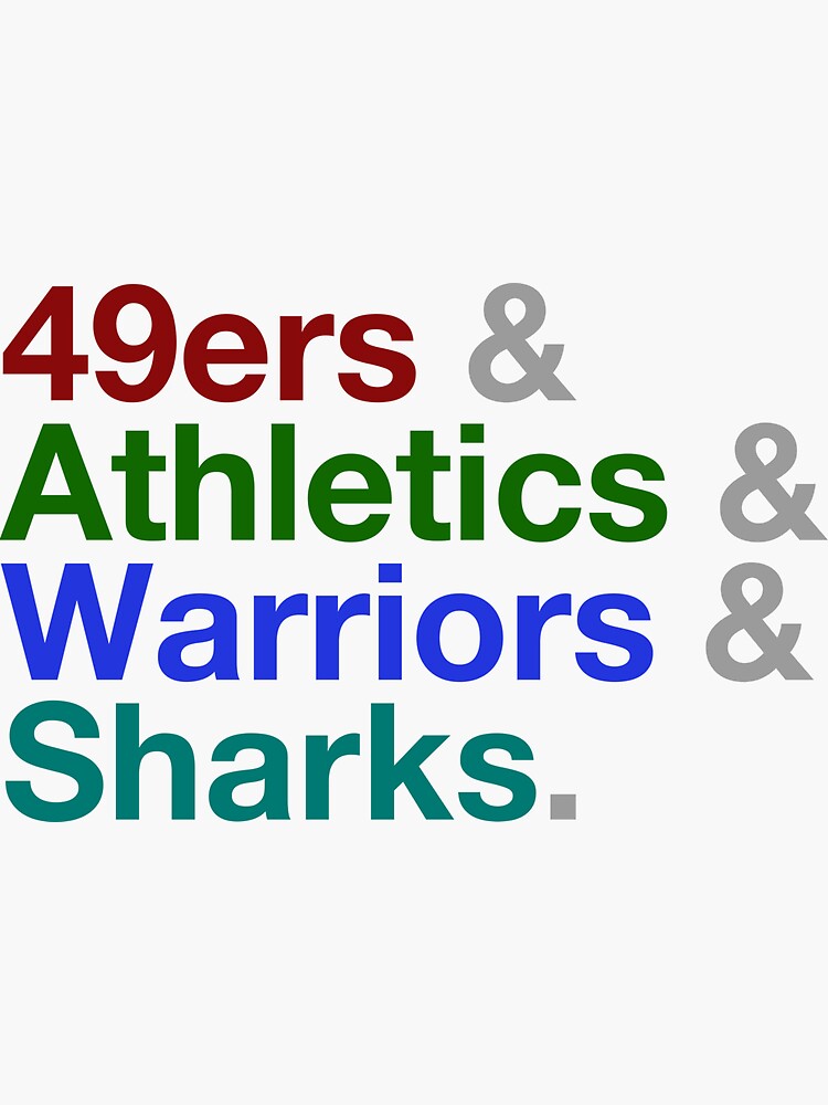 Niners & Warriors & Giants & Sharks T-Shirt - Bay Area