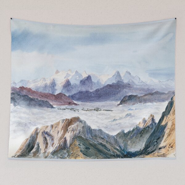 Item preview, Iselle from Mount Pilatus from Splendid Mountain Watercolours Sketchbook (1870) by John Singer Sargent designed and sold by Designedbysm.