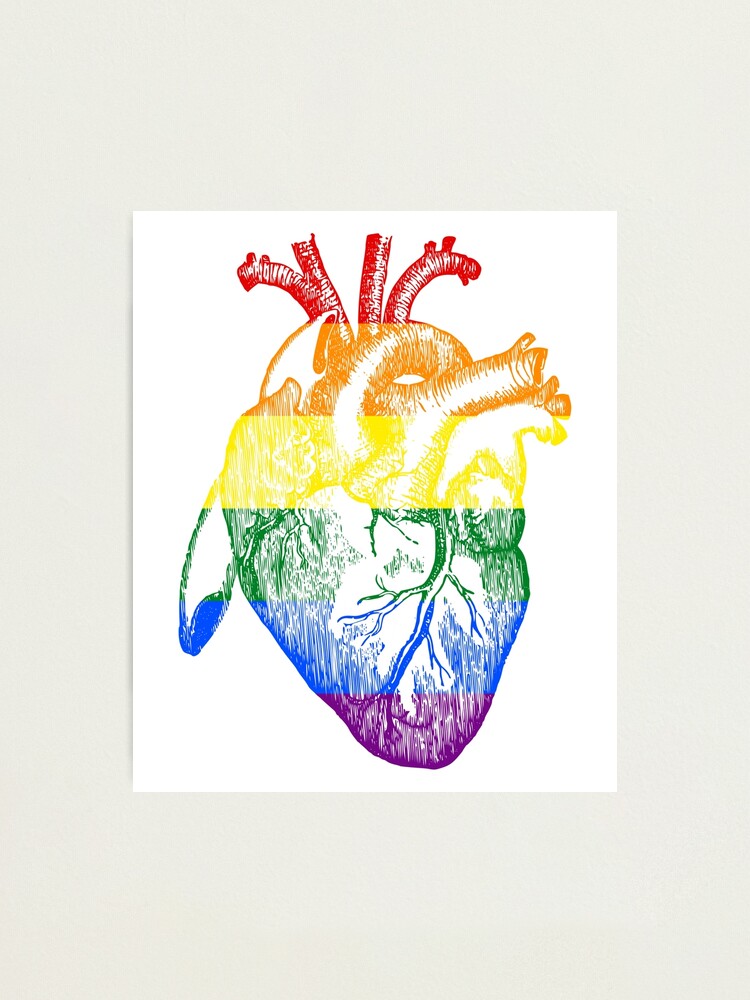 rainbow heart gay pride stickers and shirts