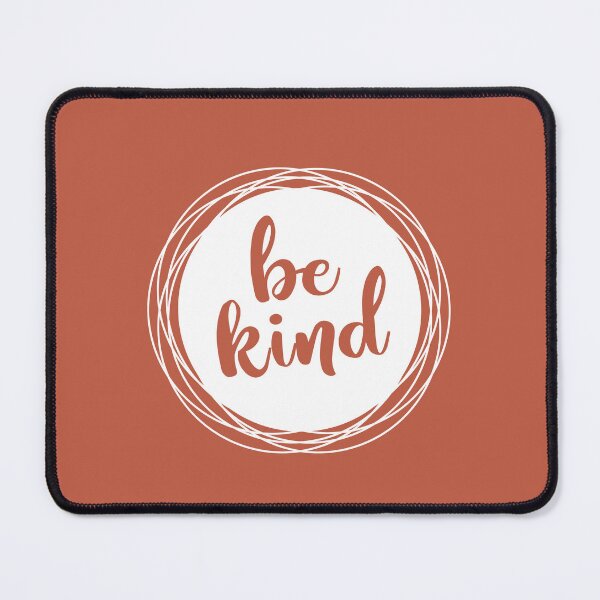 Item preview, Be kind ~ white on terracotta designed and sold by ApricotBlossom.