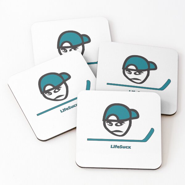 Item preview, San Jose Sharks Colors - LifeSucx Angry Guy designed and sold by LifeSucx.