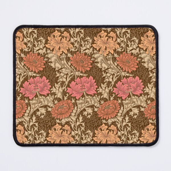 Item preview, William Morris Chrysanthemums, Brown and Rust designed and sold by Marymarice.