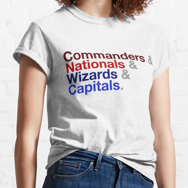 Washington Nationals Commanders Wizards Capitals logo shirt