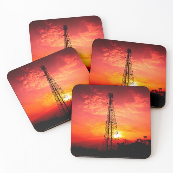 Item preview, Power Lines Under Red Sky designed and sold by PotluckPrints.