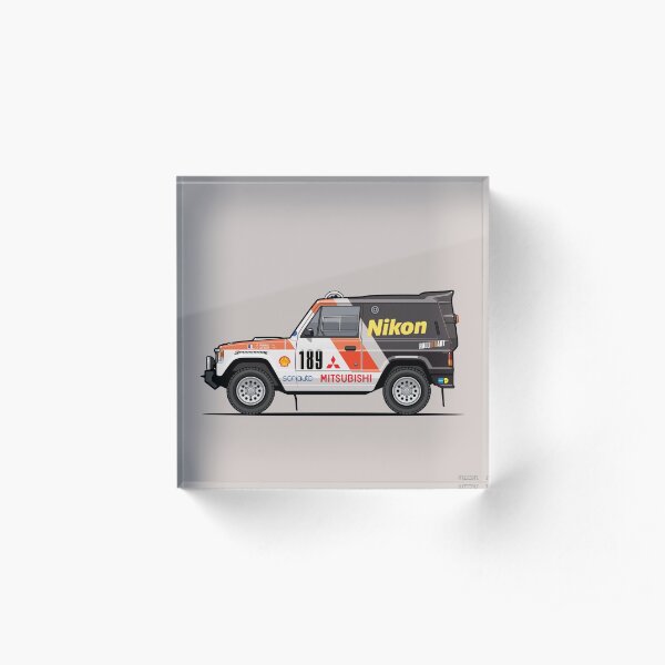 Three Diamond Pajero Turbo 1985 Rally Paris Dakar Winner Acrylic Block