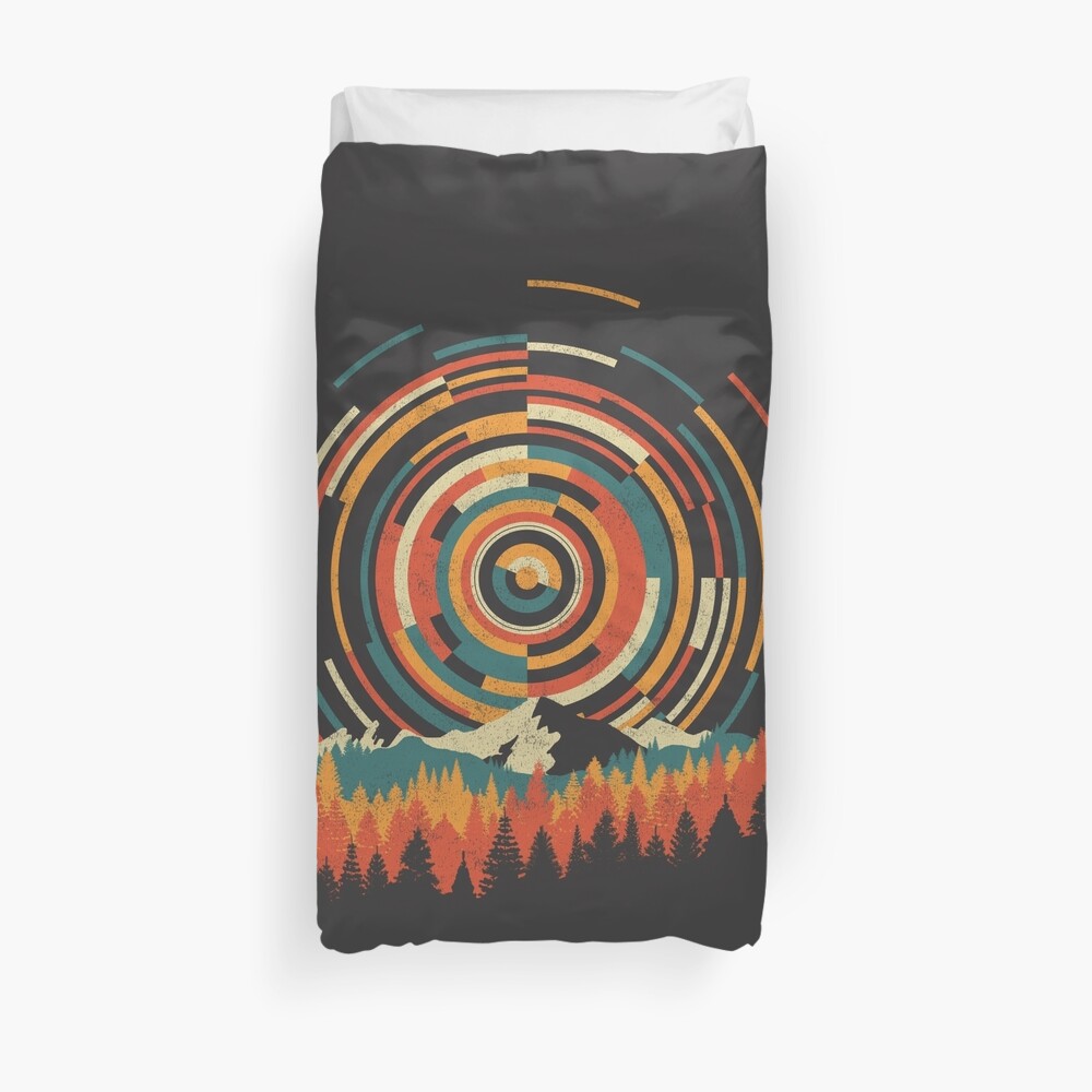 The Geometry of Sunrise Duvet Cover