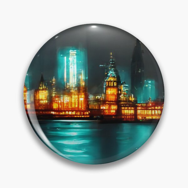 Item preview, Neon London City Skyline With Buildings In Neonlight / England designed and sold by Unwind-Art-Work.