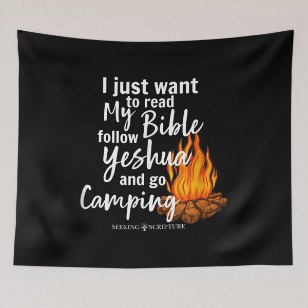 Item preview, I Just Wanna Read My Bible, follow Yeshua, and Go Camping designed and sold by Lilyimagination.