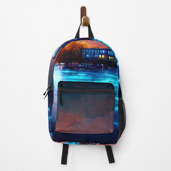 Item preview, Neon Klaipedia City Skyline With Buildings In Neonlight / Lithuania designed and sold by Unwind-Art-Work.