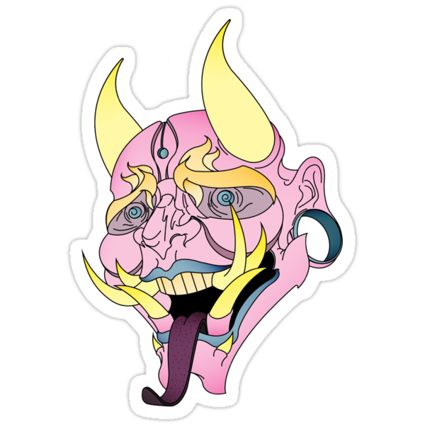 King Oni Stickers By Staineddesign Redbubble