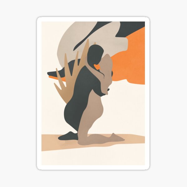 Abstract Couple Art II Sticker