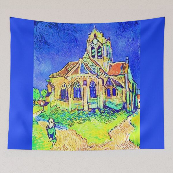 Item preview, Vincent van Gogh's The Church at Auvers (1890) famous painting [Digitally enhanced by WatermarkNZ Press designed and sold by CristalleLisa.