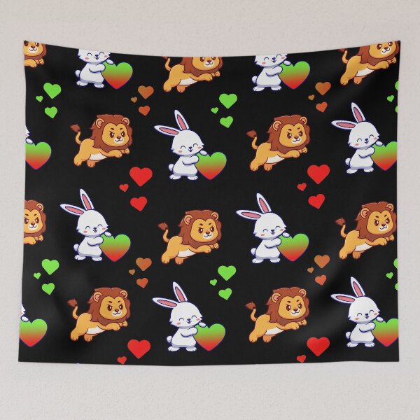 Item preview, Leo and Bunny with BJYX Love Heart Pattern Design  designed and sold by DMJPRINT.