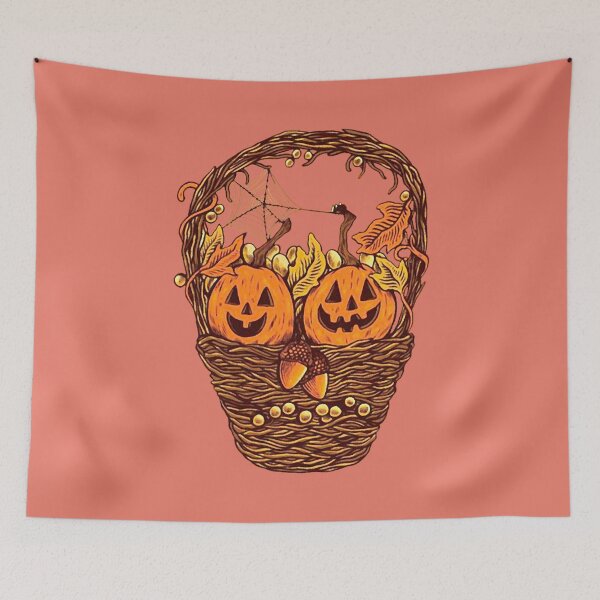Item preview, basket with small pumpkins designed and sold by si3iy.