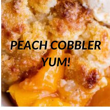 Artwork thumbnail, Peach Cobbler Yum - Peachy food shirt, farmer garden shirt, cute T-shirt by blantz2