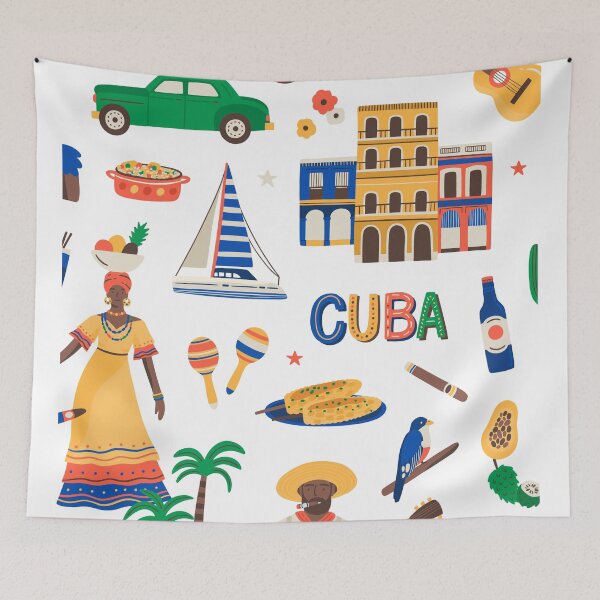 Item preview, Cuba Pattern Duvet designed and sold by Suzy Perez Art.