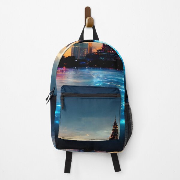 Item preview, Neon Bangkok City Skyline In Neonlight / Thailand Bangkok designed and sold by Unwind-Art-Work.
