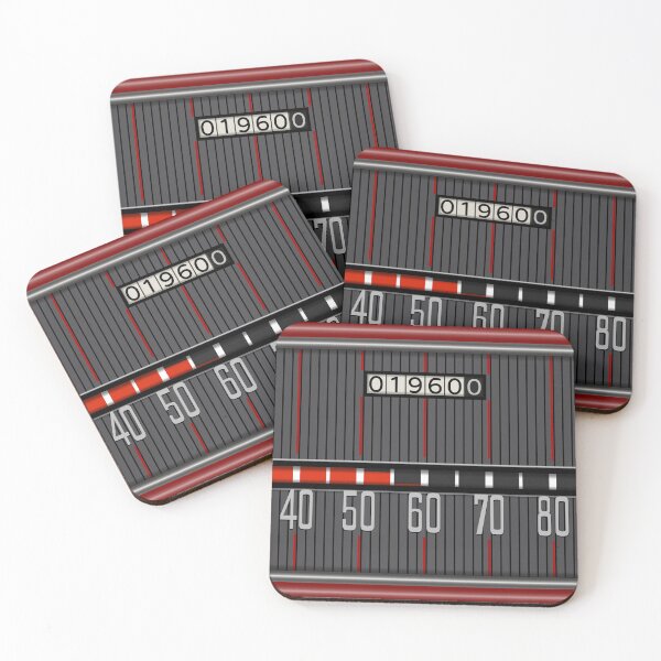 Item preview, 1960 American Classic Car Horizontal Speedometer - Red Frame with Black Background designed and sold by UKMatt2000.