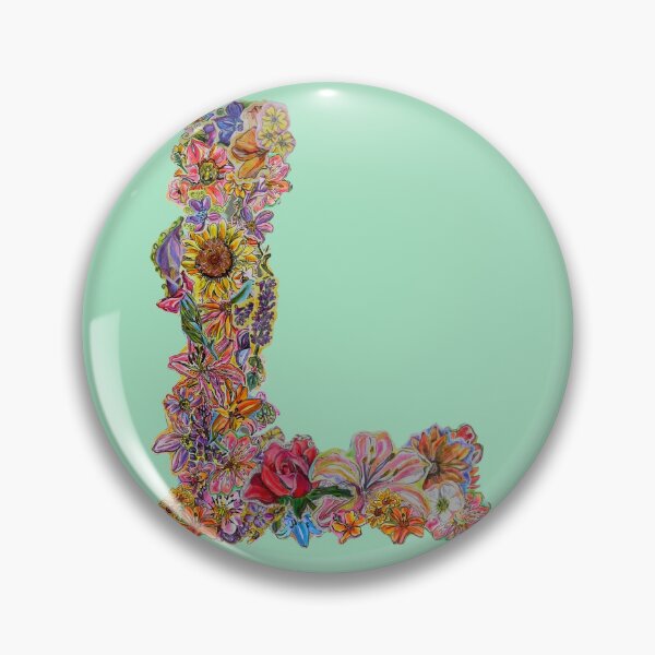 Item preview, L Floral Initial designed and sold by Lenaartist.