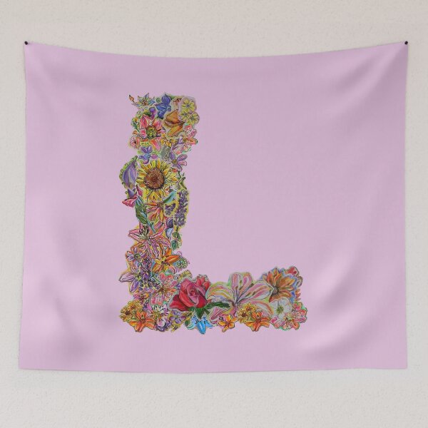 Item preview, L Floral Initial designed and sold by Lenaartist.