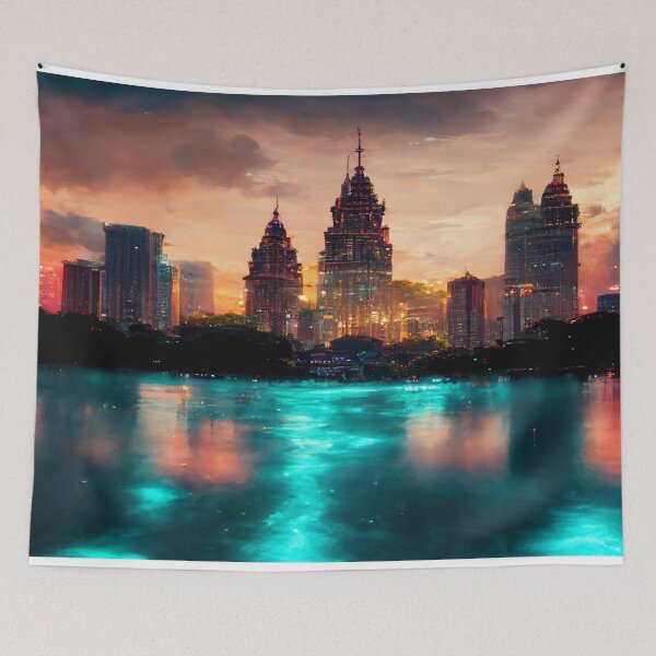 Item preview, Kuala Lumpur City Skyline Golden Clouds / Kuala Lumpur - Malaysia designed and sold by Unwind-Art-Work.