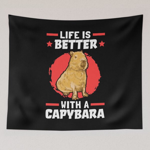 Item preview, Life is better with capybara capybara designed and sold by madgrfx.
