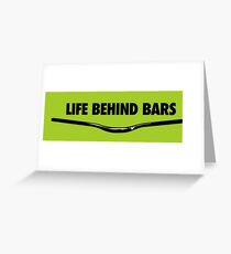 Life behind the bars of a bike Greeting Card