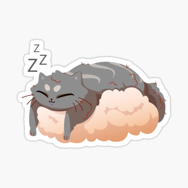 Item preview, widdle pudgy catty napperton - Sleepy cat designed and sold by TheAwesomeMiro.