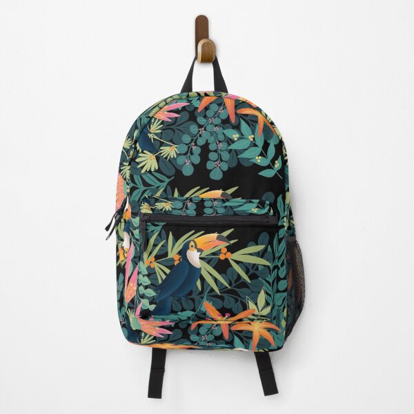 Item preview, Tropical flower garden and tucan designed and sold by vianahline.