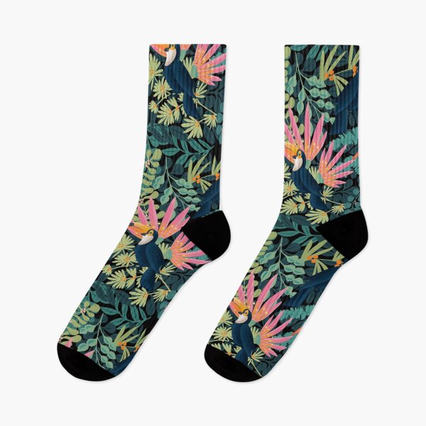 Item preview, Tropical flower garden and tucan designed and sold by vianahline.