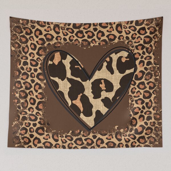 Item preview, Animal Print Heart with Leopard Frame designed and sold by LanaDevon.