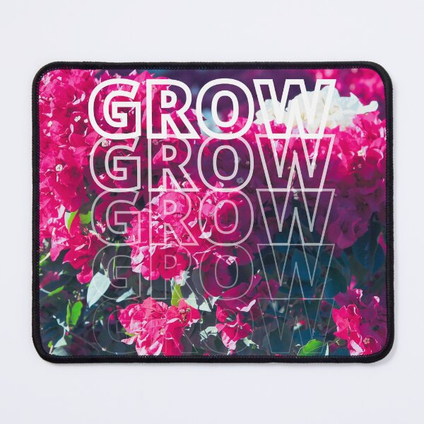 Item preview, GROW (above) - Bright Pink Floral Background designed and sold by AliceSLee.