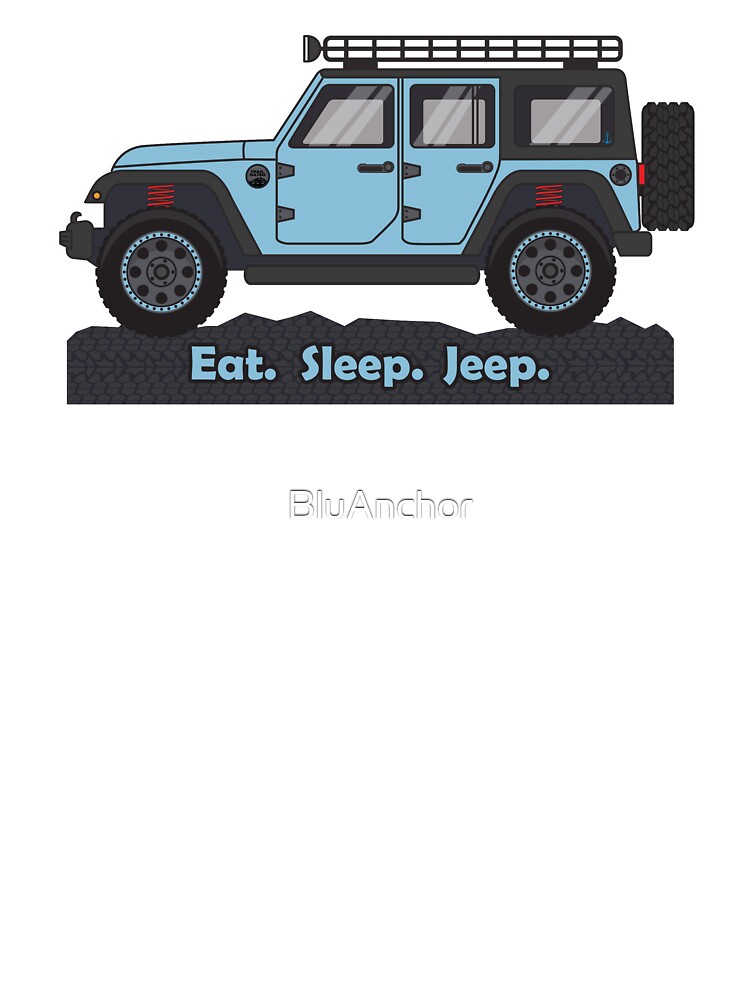 Light Blue Jeep Wrangler Kids T Shirt By Bluanchor Redbubble