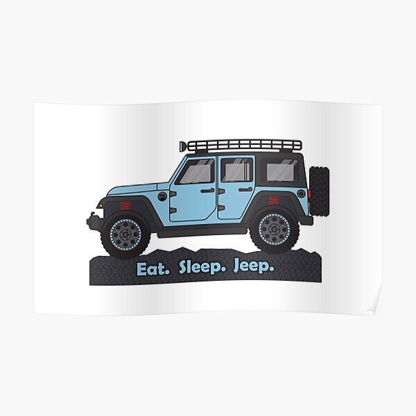Light Blue Trail Raider Poster By Bluanchor Redbubble