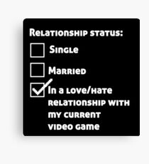 Video game love hate relationship Canvas Print