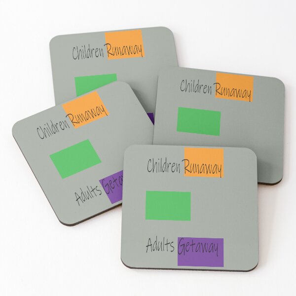 Item preview, Children Runaway - Adults Getaway designed and sold by Gladys Gordon.