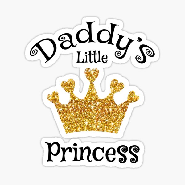 Daddy's little princess pattern Sticker by kassandry31.