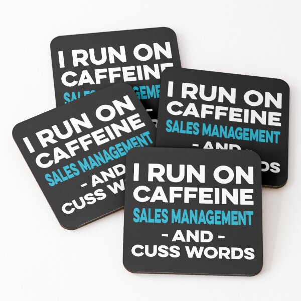 Item preview, I Run on Caffeine sales Management and Cuss Words designed and sold by TendyTees.