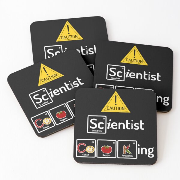 Item preview, Caution! Scientist Cooking (on dark background)  designed and sold by Pinch-Sci.