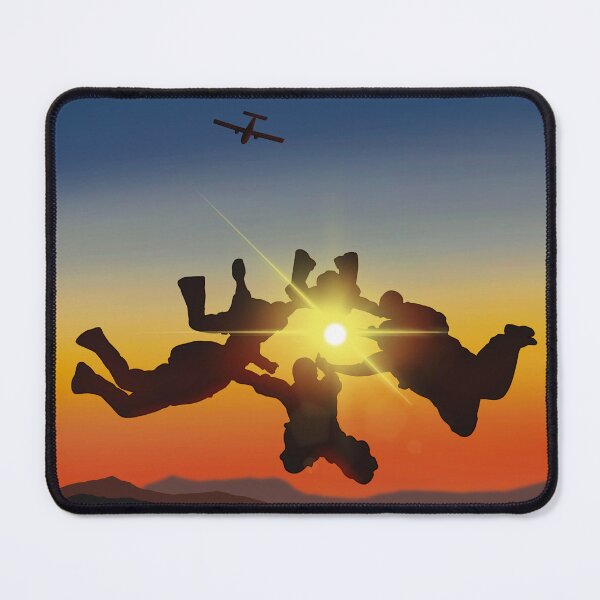 Item preview, 6-way Group skydiving fun during sunset designed and sold by FatSlugDesigns.