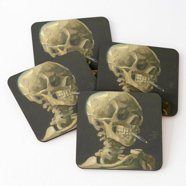 Item preview, Vincent van Gogh Skull with a Burning Cigarette designed and sold by bufumofo.