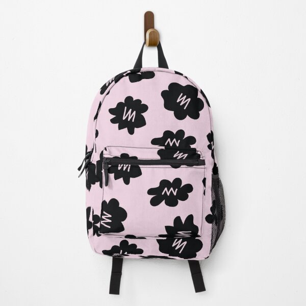 Item preview, Black minimalist flowers with lilac background pattern designed and sold by ambrojit.