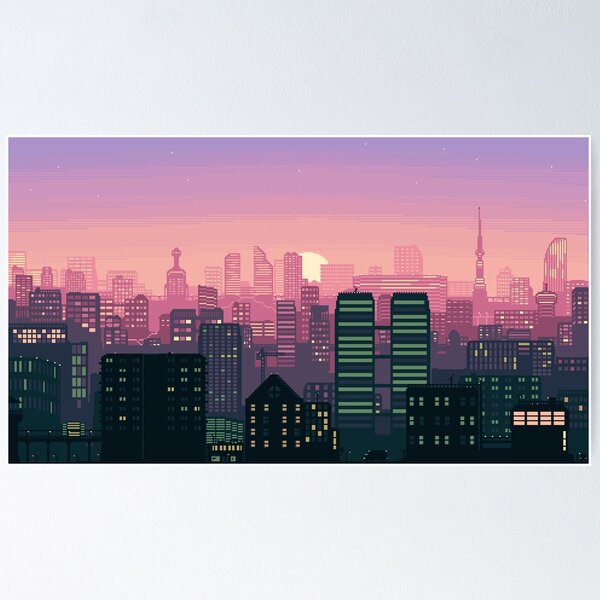 Item preview, City Scape Pixel Art designed and sold by yketen.